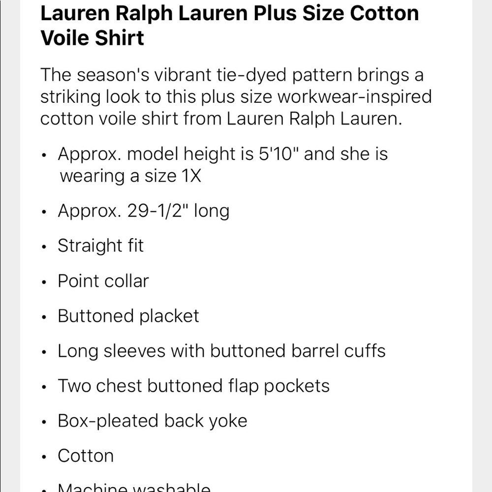 🆕Ralph Lauren Voile shirt - Picture 5 of 6